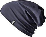 Enter the Complex® Leichte Jersey Mütze, Damen und Herren, Slouch Beanie aus Baumwolle, Elastisch, L/XL,