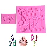 Lhbfcy Musik Noten DIY Kuchen Musik Noten Silikonform Backform Musik Noten Kuchen Formen Kuchen Fondant Silikon Zucker Formen Musikinstrumente Silikonform Schokolade Für Schokolade Fondant Torten Dek