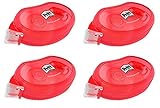 Pritt Kleberoller Compact permanent, hervorragende Klebeleistung, Premium-Band mit Klebstoffwaben, Bandlänge 10 m, Bandbreite 8,4 mm, Spar-Set mit 4 Kleberollern, 9H ZCGPB4X