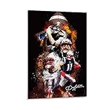 AAOO Julian Edelman Patriots Leinwand Kunst Poster und Wandkunst Bilddruck Moderne Familienzimmer Dekor Poster 24x36inch(60x90cm)