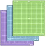 AIRCUT Schneidematte für Cricut Maker/Explore Air 2/Air/One (30,5 x 30,5 cm, StandardGrip, LightGrip, StrongGrip) mehrfache selbstklebende Quilting-Cricket-Schneidematten Ersatzzubehör für C