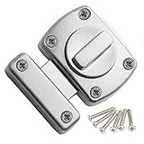 Tür-Zusatzschloss, Türriegel, Badezimmer Latch Edelstahl Drehriegel Riegelschloss Schrank Tür Riegel Bolzenriegel Torriegel klein Diebstahlschutz Lock, Anwendbar Auf Verschiedene Tü