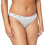 Tommy Hilfiger Damen Panties Cotton bikini iconic, Grau (GREY HEATHER 004), Gr. LG