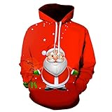 DaDuo Hoodie Herren Oversize 3D Weihnachtsserie Drucken Pullover Herren Straße Trend Universität Paare Sweatshirt Komfortabel Sanft Kapuzenpullover Herren SDLR-07 3XL