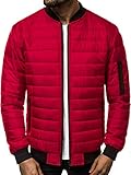 OZONEE Herren Winterjacke Jacke Winter Farbvarianten Warm Bomberjacke Steppjacke Wintermantel Kunstfell Daunenjacke Leichte Outdoor Puffer Jacket Gepolstert 777/698K WEINROT XL