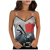 Sexy Tank Tops Damen Sommer T-Shirt Bluse Streetwear Sport Oberteile Sweatshirt Teenager Mädchen Tunika Tops, V Ausschnitt Für Frauen, Damen Tank Top Ärmellose T Shirt Tunika Casual Lose Shirt Top