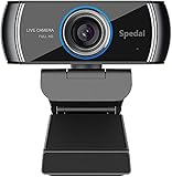 Spedal HD Webcam 1080p mit Mikrofonen, Streaming Webcam H.264, 100° Sichtfeld Kamera für OBS XSplit Skype Facebook, Kompatibel für Windows M