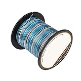 LiDianFuu 4 Strang geflochtene Schnur 100M 300M 500M 1000M 1500M 2000M PE Angelschnur Salzwasser Weave Fischen Cord 100M Blau Camo 3.0