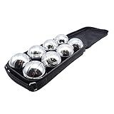 Rayline Sports Boule 8er Set Metallkugeln Boccia Spiel Draußen Trag