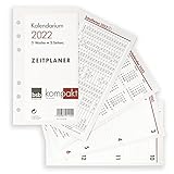 bsb Kalendarium 2021 1Wo.=2Seiten handelsübliche Lochung 9,5x16,9 A6 02-0058