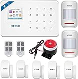 KERUI W181 2.4G WiFi / GSM Wireless Tuya App Home Alarm System, DIY Einbruchmeldesystem Kits mit automatischer Wahlsteuerung per SMS und App (iOS / Android)