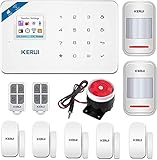 KERUI W181 2.4G WiFi / GSM Wireless Tuya App Home Alarm System, DIY Einbruchmeldesystem Kits mit automatischer Wahlsteuerung per SMS und App (iOS / Android)