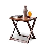 Kleine Gartentisch Holz Sofa Seitentisch Home Kleine Couchtisch Beistelltisch Sitzecke Sitzecke 3cm Kreuzbeiner Kleine Tabelle Aufbewahrung & Organisation ( Color : Brown , Size : 45*32*45 cm )