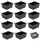 Haishell Stecktafelbehälter für Teileaufbewahrung, Kunststoff, zum Aufhängen, stapelbare Behälter für die Organisation von Geräten, Anbauteilen, Kleinteile, Hobbyzubehör, 11 Stück