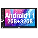 Vanku Android 11 Autoradio mit Navi Unterstützt Bluetooth 5.0 DAB + Android Auto WiFi 4G USB MicroSD 7 Zoll 2 Din U