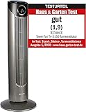 TECVANCE Version 2021 Tower Fan PLUS - Turmventilator mit Fernbedienung, Säulenventilator leise, 80° Oszillation (schwenkbar), Standventilator mit Timer, 86 cm x 31 cm, G