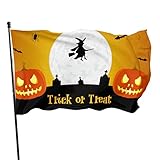 Garten Flagge Cartoon Halloween Polyester Flagge mit Ösen - Wetterfeste Fahnen für Fahnenmast Flaggen - für Haus, Hof, Veranda, Dekoration 90x150