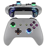 eXtremeRate Leuchttasten für Xbox One S/X Controller,Tasten Knöpfe D-pad Sticks ABXY Menü-/Ansicht-Taste DTFS(DTF 2.0) LED Kit für Xbox One S/X(Modell 1708)-Kein Controller(Schwarz)