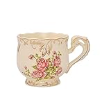 ZHANGZHI Kreativer keramischer heißer Kaffeetasse und Untertasse gemalt Hand Rosa Tee Porzellan Cup und klassischer Löffelgetränk Getränk Geschenk (Colore : Mug A)
