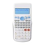 Standard Taschenrechner Tragbare Desktop-Funktionsrechner Statistical Science Test Student Engineering 12-stelliger Anzeigerechner, Weiß büro und Home Style C