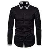 MENAB Herren Weiches und bequemes Freizeithemd mit Langen Ärmeln und Schlankes Fit Trachtenhemd Herren Kariertes Hemd Slim Fit Langarm Freizeit Oktoberfest Karohemd für M