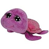 TY 37000 - Slowpoke Buddy - Schildkröte glitzerbesprenkelter Körper, pink glitzernder Panzer mit Glitzeraugen, Glubschi's, Beanie Boo's, Large 24 cm,