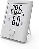 BALDR B0341 Hygrometer Innen, Digital Tragbares Thermometer Hygrometer Innen/Ausen Raumthermometer Hydrometer Feuchtigkeit mit hohen Genauigkeit, Komfortanzeige für Babyraum, Wohnzimmer, Büro, usw