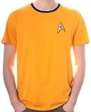 Star Trek Herren Uniforme T-Shirt, Gelb (Jaune), Large (Herstellergröße: L)