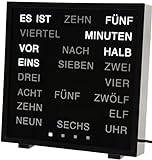 United Entertainment - LED Wort Uhr / Wörter Uhr / Uhr in Worten / Word Clock Deutsch - Schw