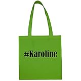 Tasche #Karoline Größe 38x42 Farbe Grün Druck Schw