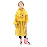 Mancool Kinder Regenmantel, Jungen Mädchen Regenkleidung Regenjacke Softshelljacke Regenponcho Outdoorjacke für Schule,Fussball,W