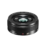 Panasonic H-H020A LUMIX G Festbrennweiten 20mm F1.7 II ASPH. Objektiv (Pancake Objektiv, Filtergröße 46 mm, Bildwinkel 57°) schw