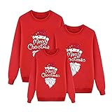 Alueeu Lustig Weihnachtspullover Familie Set Partnerlook Pärchen Weihnachten Pullover Warm Winter Herren Sweatshirt Ugly Christmas Pullis Damen Kinder Jumper Weihnachtspullis Winterp