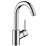 hansgrohe Wasserhahn Talis S (Armatur mit Auslauf Höhe 200mm, Schwenkauslauf 360° und Zugstangen-Ablaufgarnitur) C