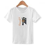 DIYthinker Jungen Sonneenbrille Zebra Kühle Braun Tier Crew Hals Weißes T-Shirt XXX-Groß Mehrfarbig