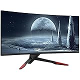 LC-POWER LC-M34-UWQHD-144-C Monitore 34' Curved 1500R UWQHD （3440x1440, Display 21:9, 4ms, VA,144Hz, HDR 400）,Schwarz/R