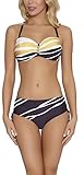 Feba Figurformender Damen Bikini S2L2N1 (Schwarz/Weiß, Cup 75 D/Unterteil 38)