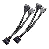 Development 4 Pin männlich. IDE Molex bis Dual 15pin Frau Sata Stromteiler-Konverter-Adapterkabel-Festplatte HDD SSD. Verlängerungskab