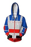 Enhopty Kapuzenjacke Pullover Mantel Oberteile Outwear Tops Herren Damen Sweatjacke Hoodie Danger Blau 3XL (Brustumfang 119cm)