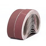 FEIHU Aluminiumoxid-Schleifbänder 50x686 mm.5 verschiedene Körnungen.jeweils 3 X 40/80/120/180/320,Schleifband-Set, für Bandschleifer| Polieren Metall|Holz(15 Stück)