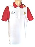 FERRARI / Formel 1 - Mens Santander Alonso Polo Shirt - Weiss, M