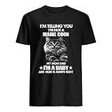 Fashion Short Sleeve Tshirt I'm Telling You I Am Not A Maine Coon T-Shirt Black XL