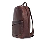 Knomo 45-401-BRW Barbican Albion hochwertiger Rucksack aus Rindsleder für Notebook bis 38,1 cm (15 Zoll) b