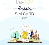 travSIM Russisch Prepaid SIM-Karte (Daten SIM für Russland) - 3GB Mobile Daten zur Verwendung in Russland Gültig für 30 Tage - die Russisch Daten SIM-Karte Funktioniert in über 90 Russisch L