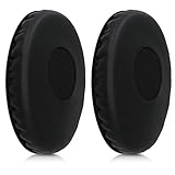 kwmobile 2X Ohr Polster kompatibel mit Sennheiser HD228 / HD229 / HD220 - Ohrpolster Kopfhörer - Kunstleder Polster für Over Ear Headp