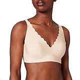 Sloggi Damen Zero Feel Wavy Bralette BH, Peanut Butter, XL