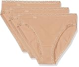 Sloggi Damen 24/7 Cotton Lace Tai C3P Slip, Braun, 46 (3er Pack)
