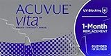 ACUVUE Vita Monatskontaktlinsen mit maximalem Tragekomfort – Den ganzen Monat lang – -0,75 dpt & BC 8.4 – Mit UV Schutz & durchgängig hohem Feuchtigkeitsgehalt – 6 L