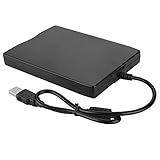 Externer Diskettenleser USB, tragbares Diskettenlaufwerk, 1,44 MB neutraler FDD-Diskettentreiber, Plug and Play für Allgemeine Verwendung Schw