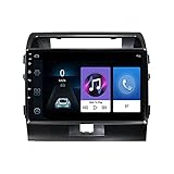 YLCCC Autoradio stereo Android 10.0 für Land Cruiser 2007-2015 GPS Navigation Multimedia Video Player Sat nav mit IPS touchscreen Bluetooth/4G+Wifi/SWC/Carplay/DSP/FM/USB,8 Core 4G+WiFi: 4+64GB